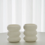 SET OF 2 BUBBLE WHITE MUGS 400ML