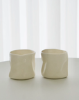SET OF 2 WAVE BEIGE MUGS 350ML