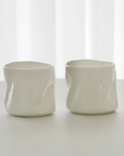 SET OF 2 WAVE WHITE MUGS 350ML