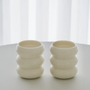 SET OF 2 BUBBLE MUGS BEIGE 400ML