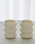 SET OF 2 BUBBLE MUGS BEIGE 400ML
