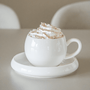 BRICARD BONDY COFFEE SET WHITE 4 PIECES 2 PERSONS