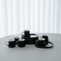 BRICARD OVAL BLACK ESPRESSO COFFEE SET