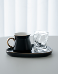 BRICARD OVAL BLACK ESPRESSO COFFEE SET