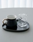 BRICARD OVAL BLACK ESPRESSO COFFEE SET