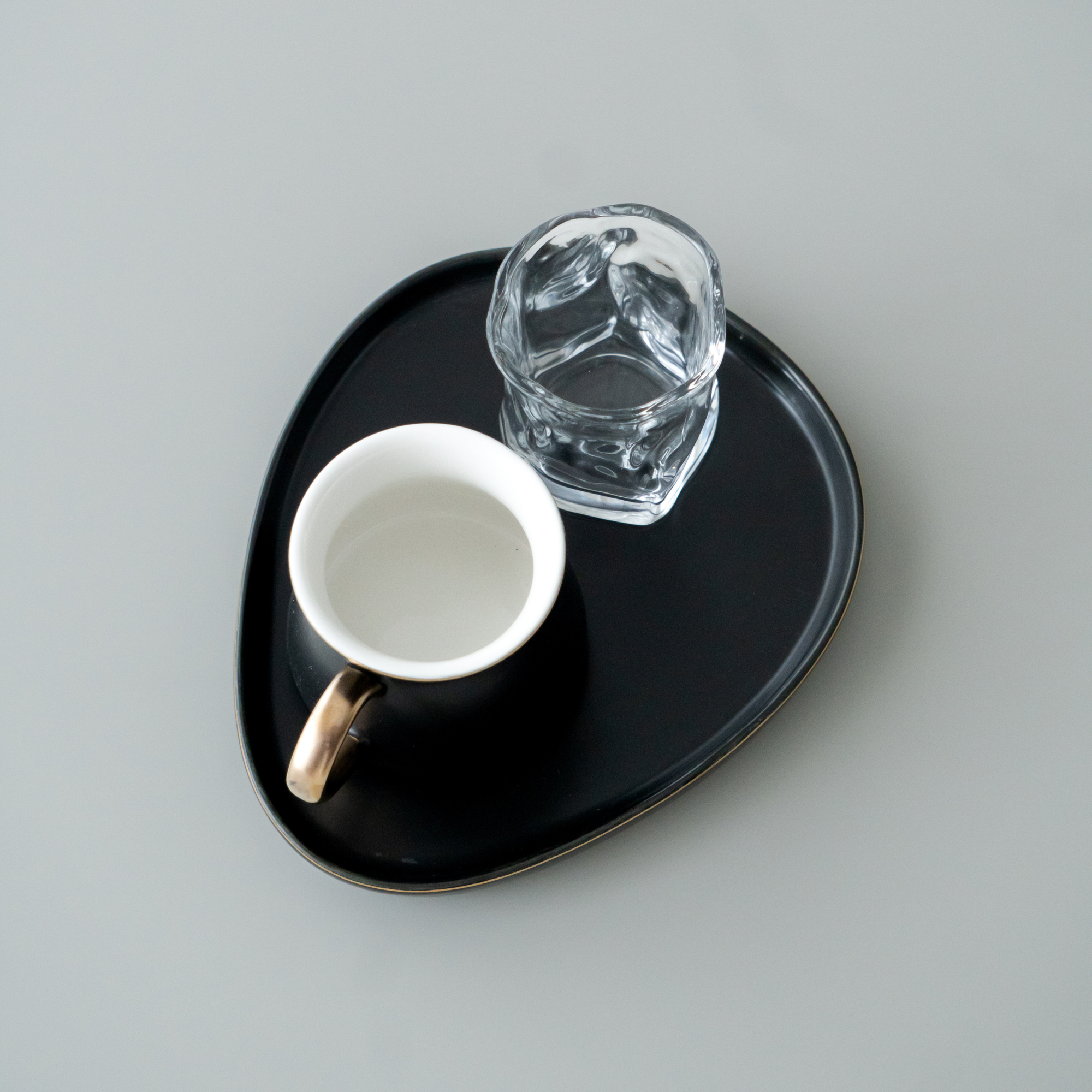 BRICARD OVAL BLACK ESPRESSO COFFEE SET
