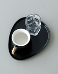BRICARD OVAL BLACK ESPRESSO COFFEE SET