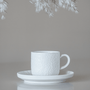 BRICARD SHINY WHITE VALANCE 12-PIECE ESPRESSO SET