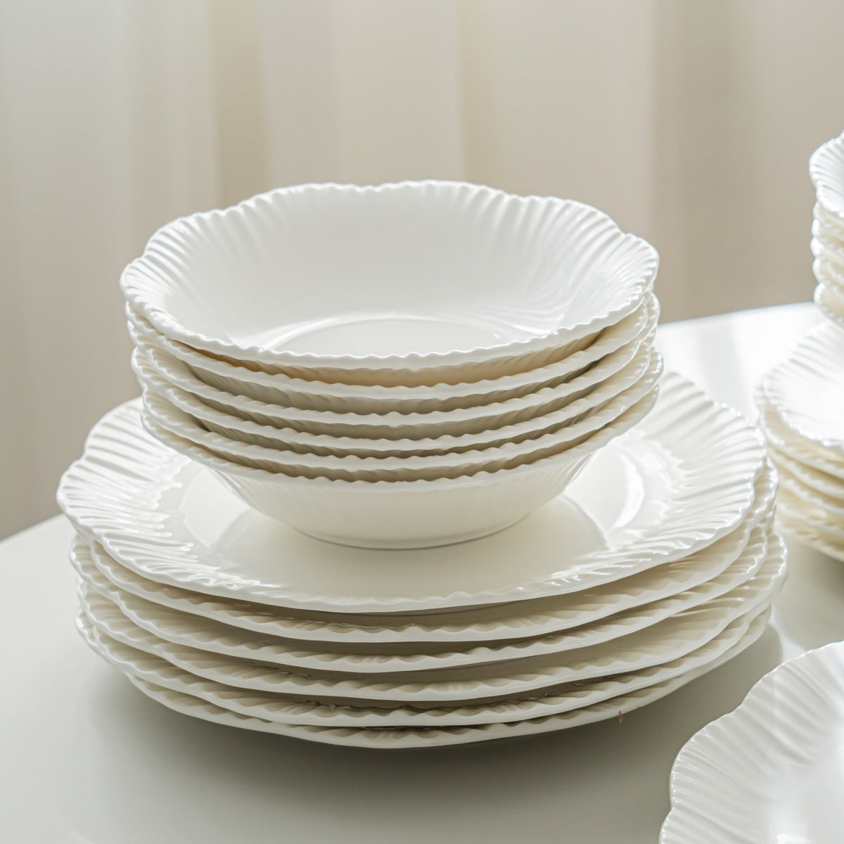 BRICARD SERVICE DE TABLE BERNIS BLANC | 25 PIECES | 6 PERSONNES
