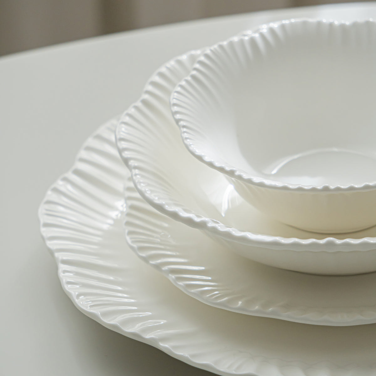 BRICARD SERVICE DE TABLE BERNIS BLANC | 25 PIECES | 6 PERSONNES
