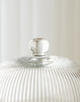 CLOCHE A GATEAU VERRE & ACACIA DIA RIPPLE | 25.5CM
