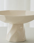 COUPE A FRUIT/VASE EN PORCELAINE IMERA CREME