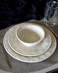 BAVARY SERVICE DE TABLE PEARLS BEIGE 24 PIECES 6 PERSONNES - ALINDA HOME