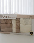 ENSEMBLE DE PEIGNOIR VERA BLANC&BEIGE