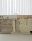 ENSEMBLE DE PEIGNOIR VERA BLANC & CREME | 6 PIECES