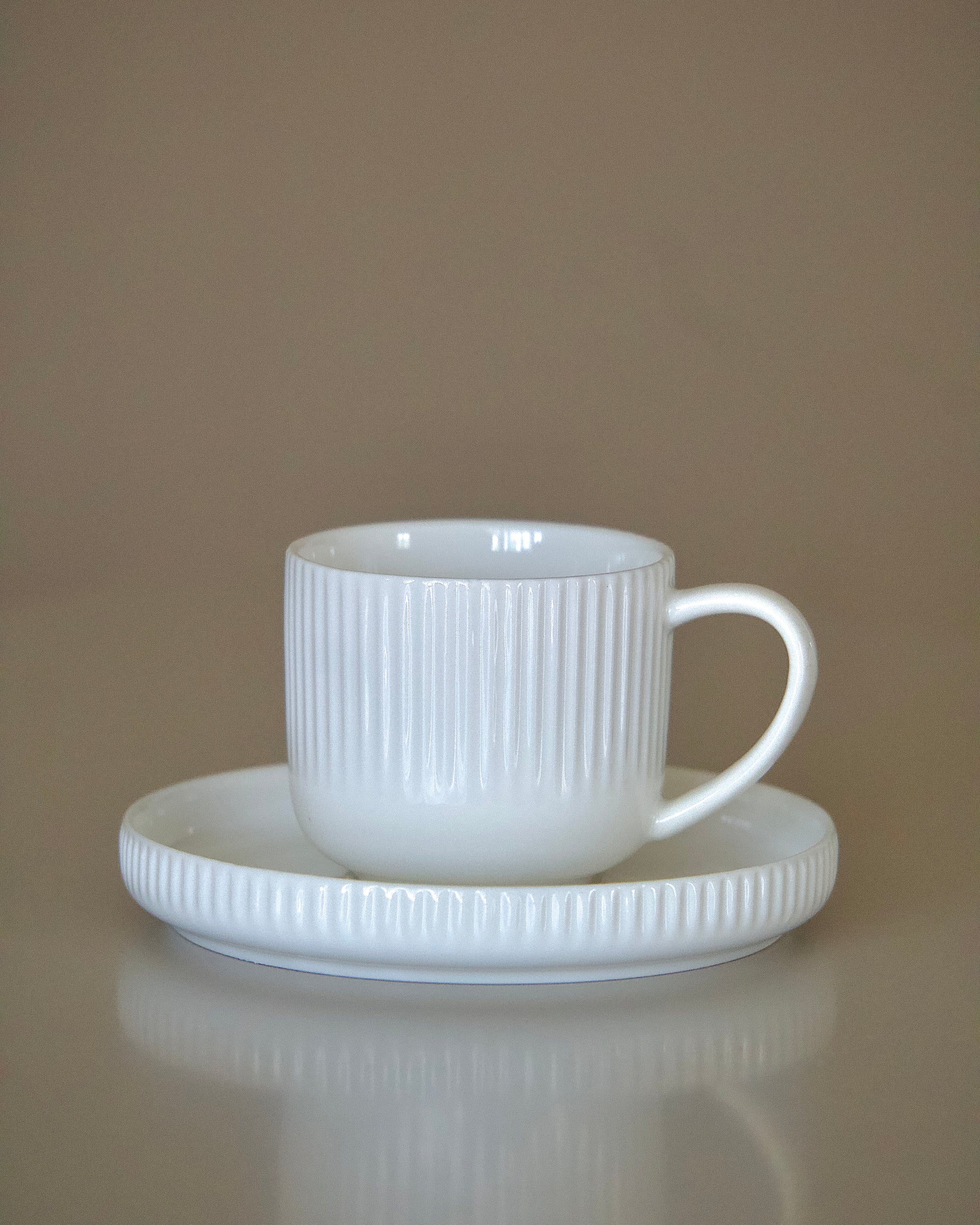 BAVARY SERVICE A ESPRESSO LINENS  12 PIECES 6 PERSONNES - ALINDA HOME