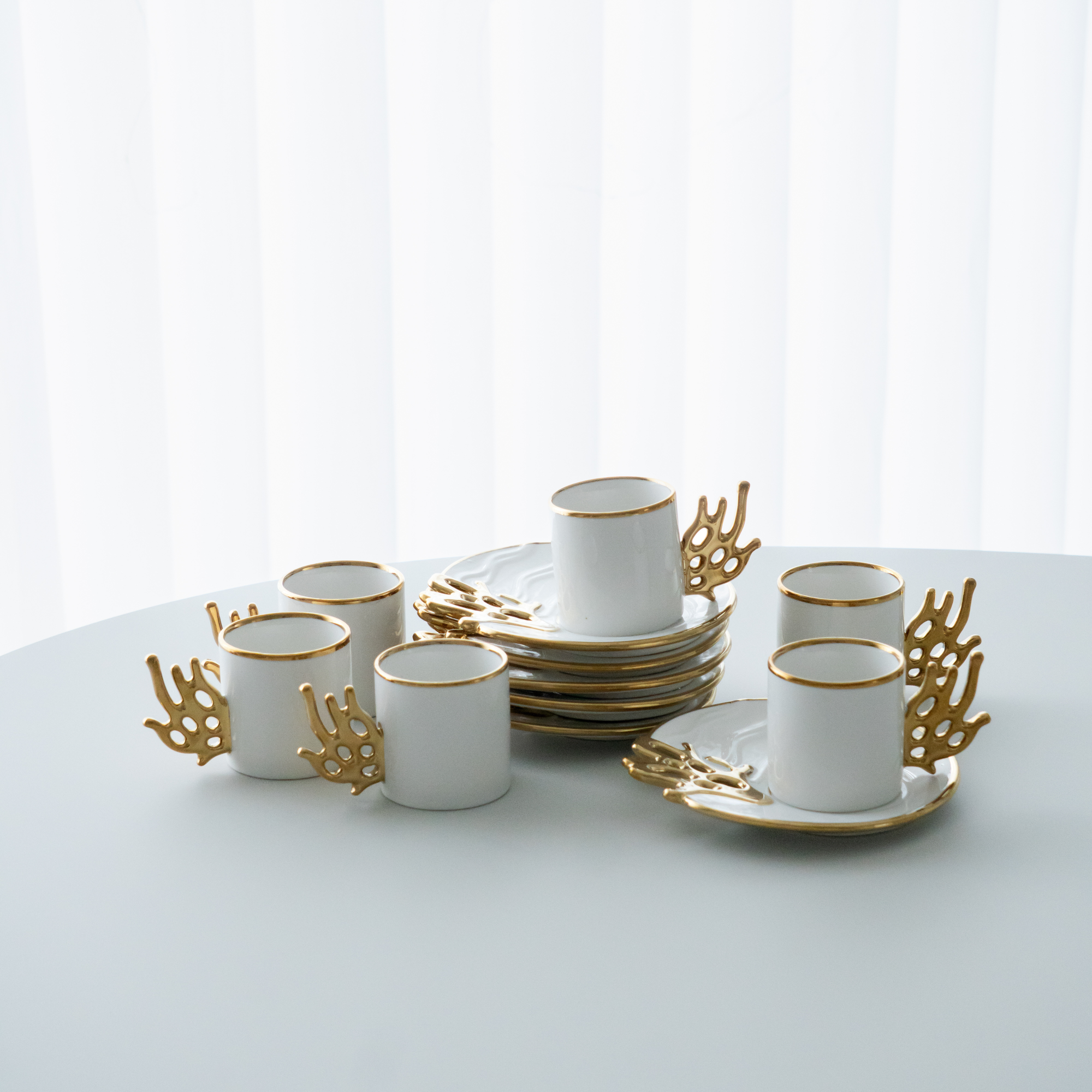 KARACA MERCAN COFFEE SET 12 PIECES FOR 6 PEOPLE