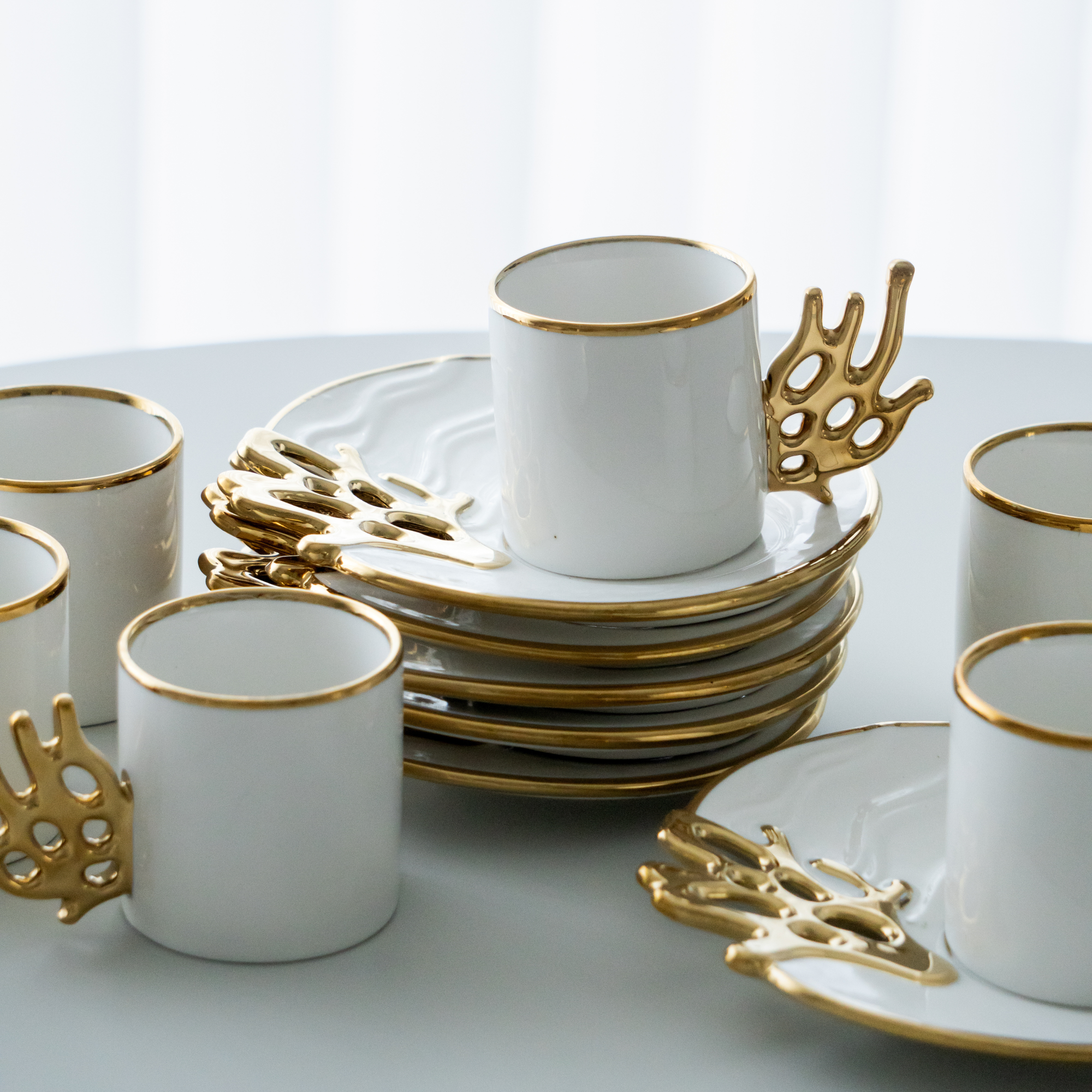 KARACA MERCAN COFFEE SET 12 PIECES FOR 6 PEOPLE