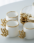 KARACA MERCAN COFFEE SET 12 PIECES FOR 6 PEOPLE