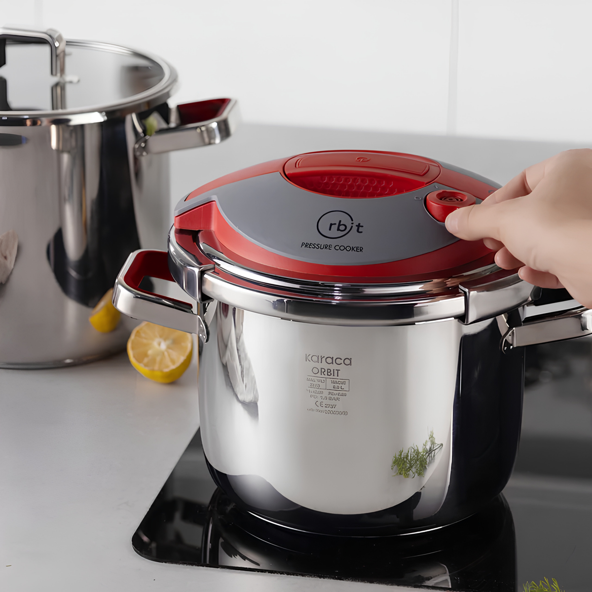 KARACA SET D'AUTOCUISEUR ORBIT RED | 6 + 8 LITRES