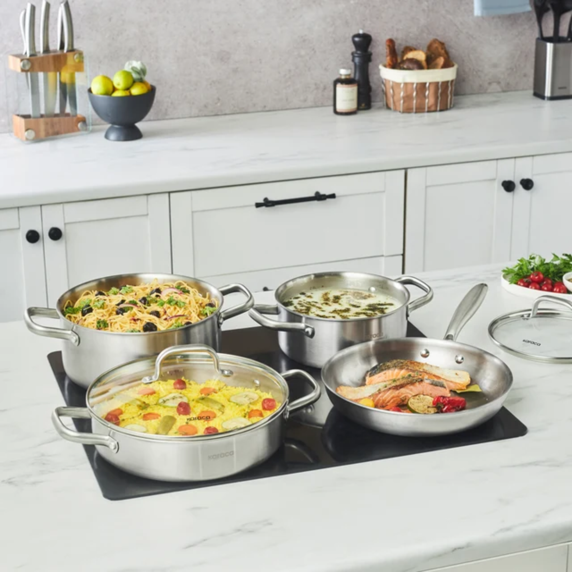 KARACA BATTERIE DE CUISINE POWER STEEL AKITA | 7 PIECES