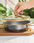 KARACA TROY CASSEROLE BASSE EN EMAIL ANTHRACITE