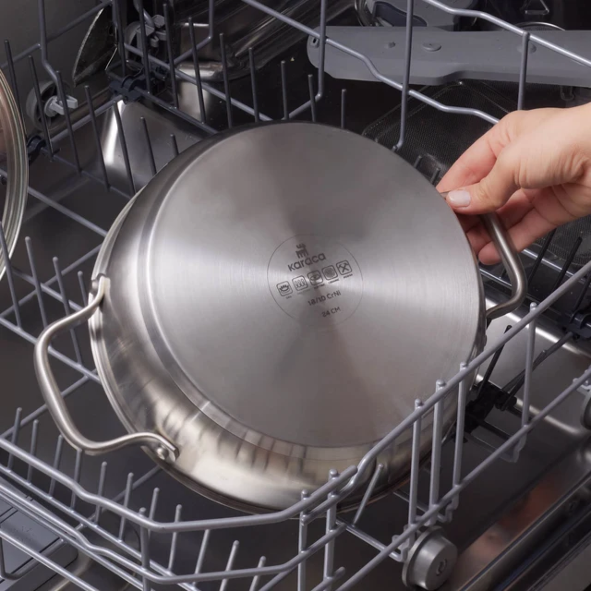 KARACA CASSEROLE BASSE ELITE STEEL | 24CM | 3L