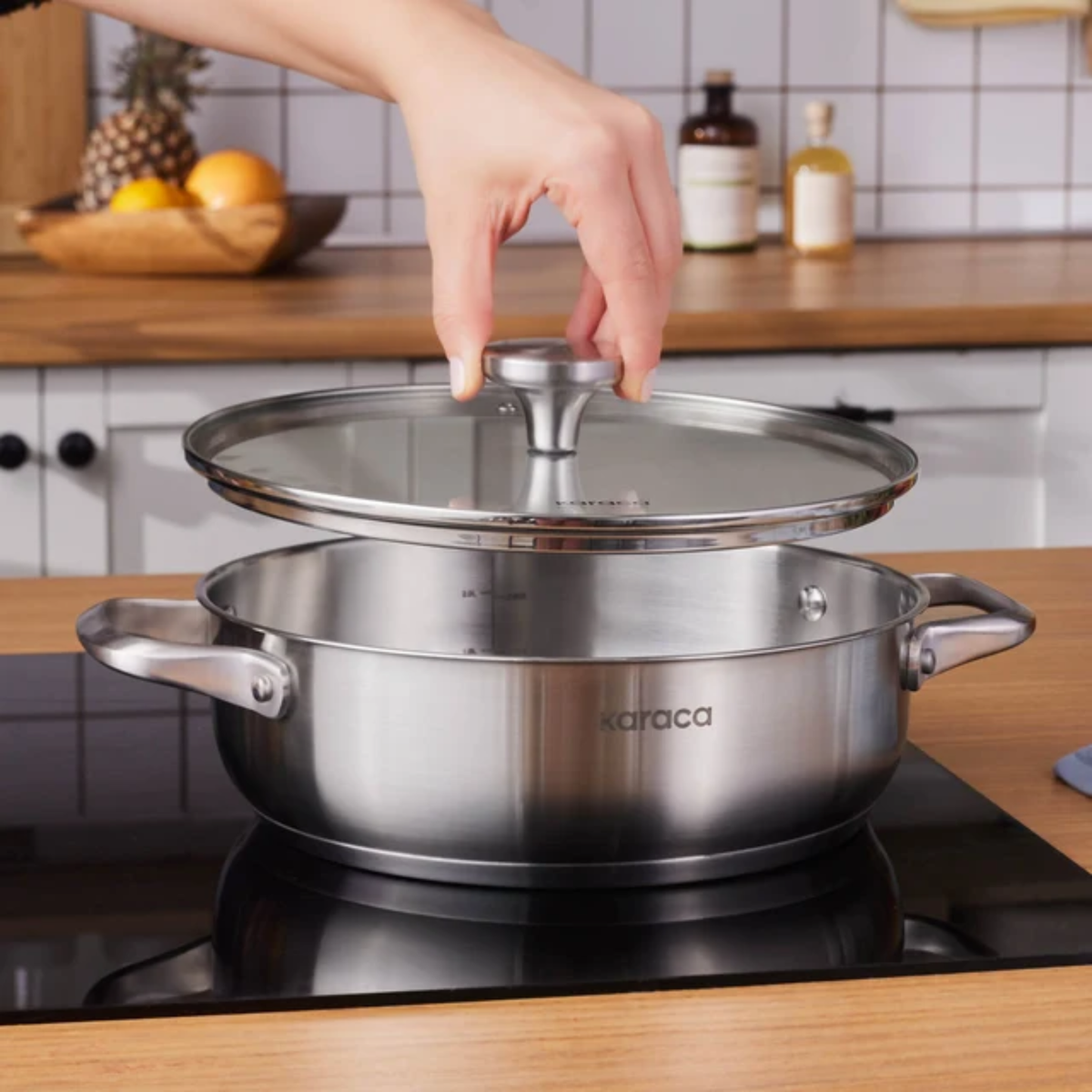 KARACA CASSEROLE BASSE ELITE STEEL | 24CM | 3L
