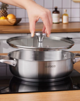 KARACA CASSEROLE BASSE ELITE STEEL | 24CM | 3L