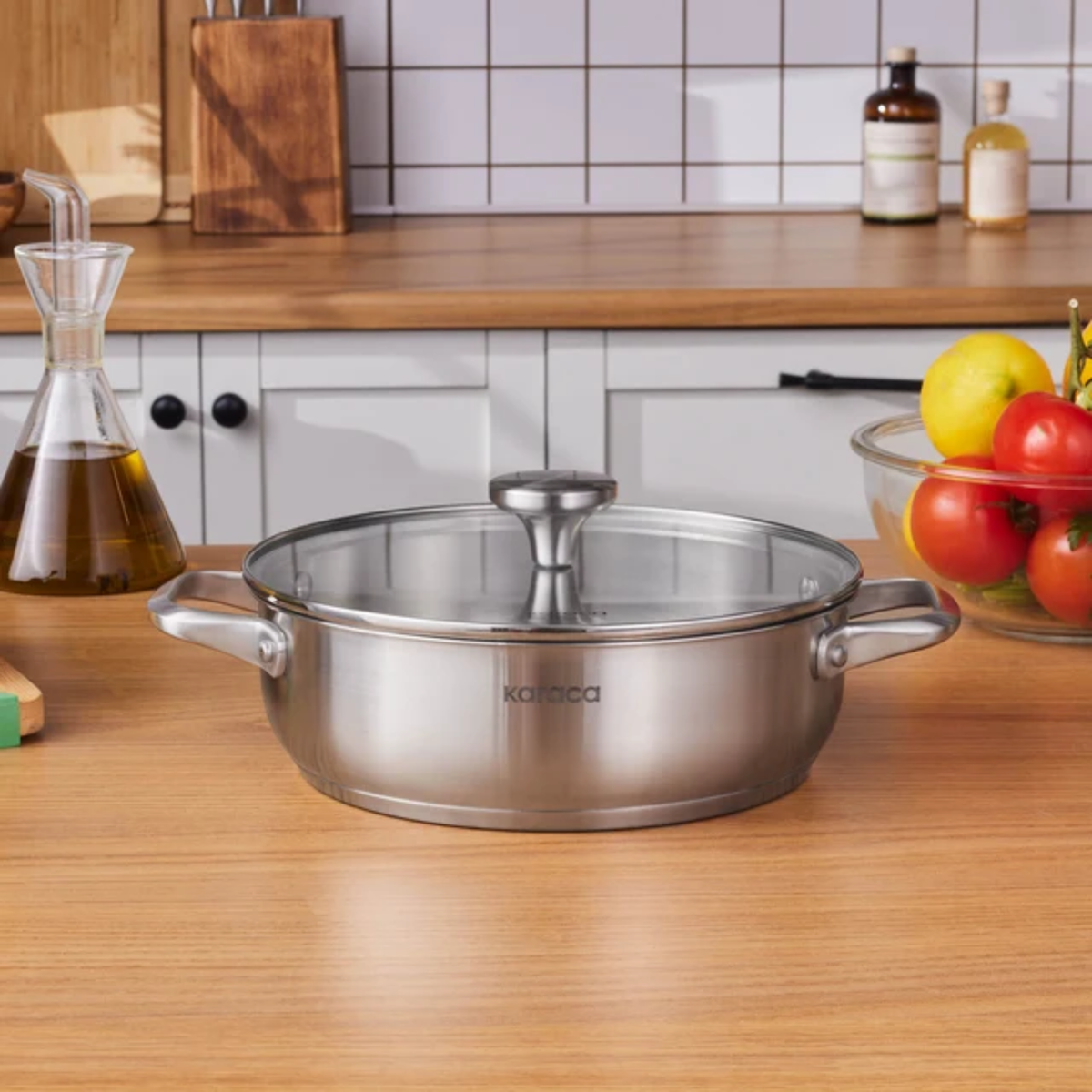 KARACA CASSEROLE BASSE ELITE STEEL | 24CM | 3L