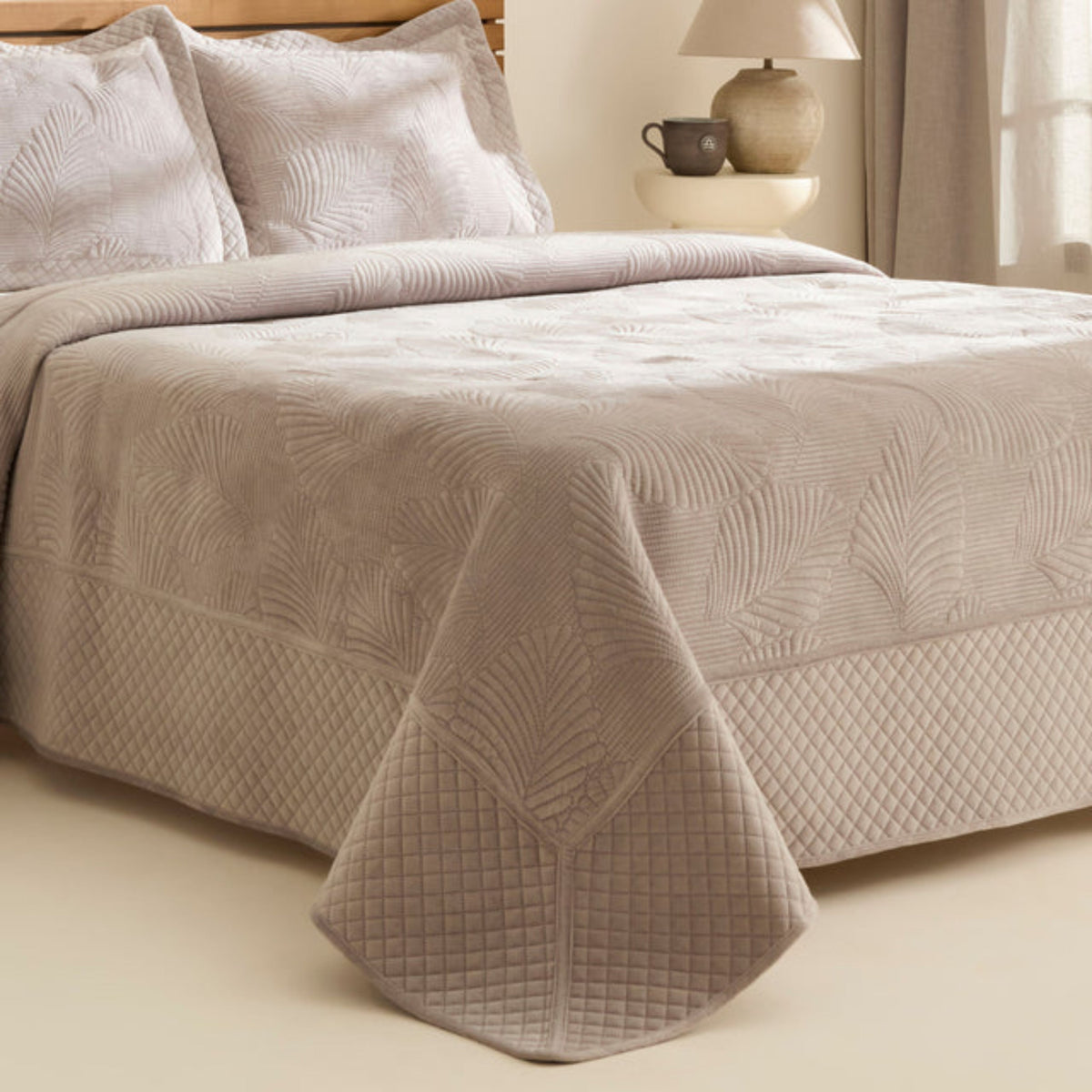 KARACA ENSEMBLE DE COUVRE LIT LEAN GRIS | 230X240CM | 3 PIECES