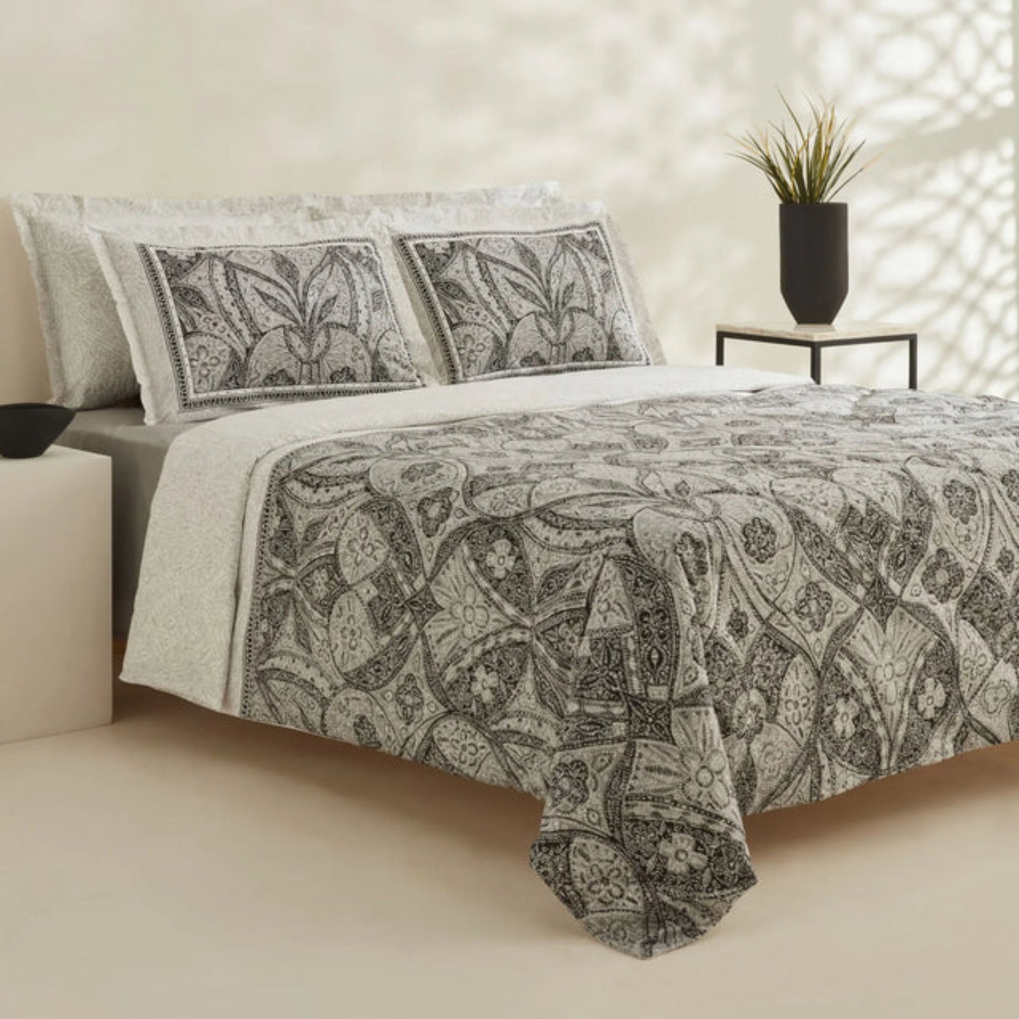 KARACA PARURE DE HOUSSE DE COUETTE SANTI PERCALE | 200X220CM