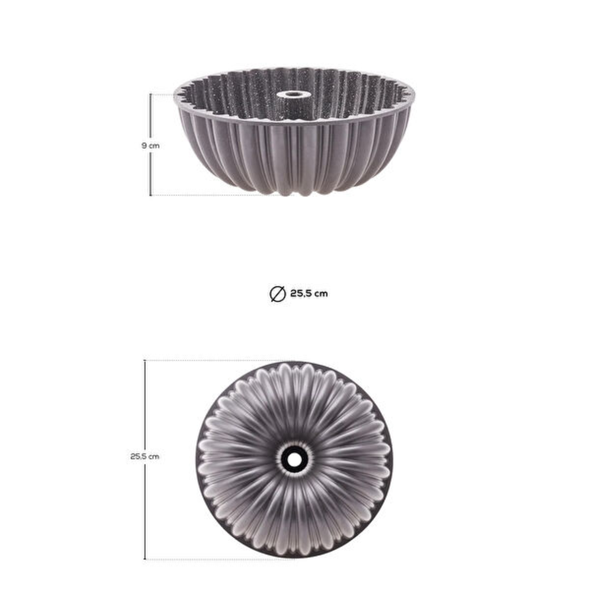 KARACA MOULE A CAKE KOUGLOF ANTHRACITE | 25.5CM