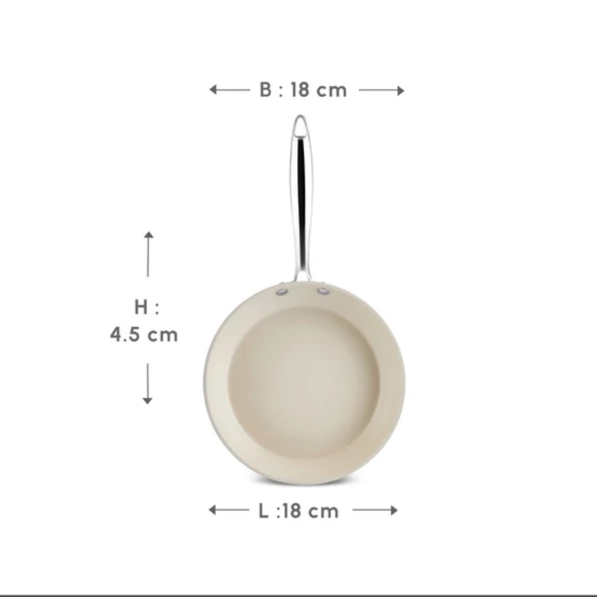 KARACA POELE SWISS CRYSTAL ALMOND CREAM | 22CM