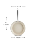 KARACA POELE SWISS CRYSTAL ALMOND CREAM | 22CM