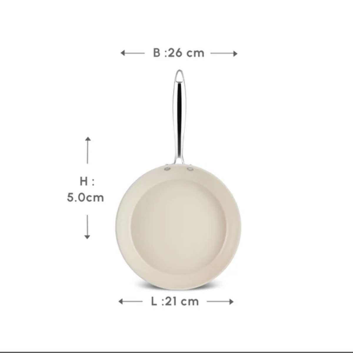 KARACA POELE SWISS CRYSTAL ALMOND CREAM | 26CM