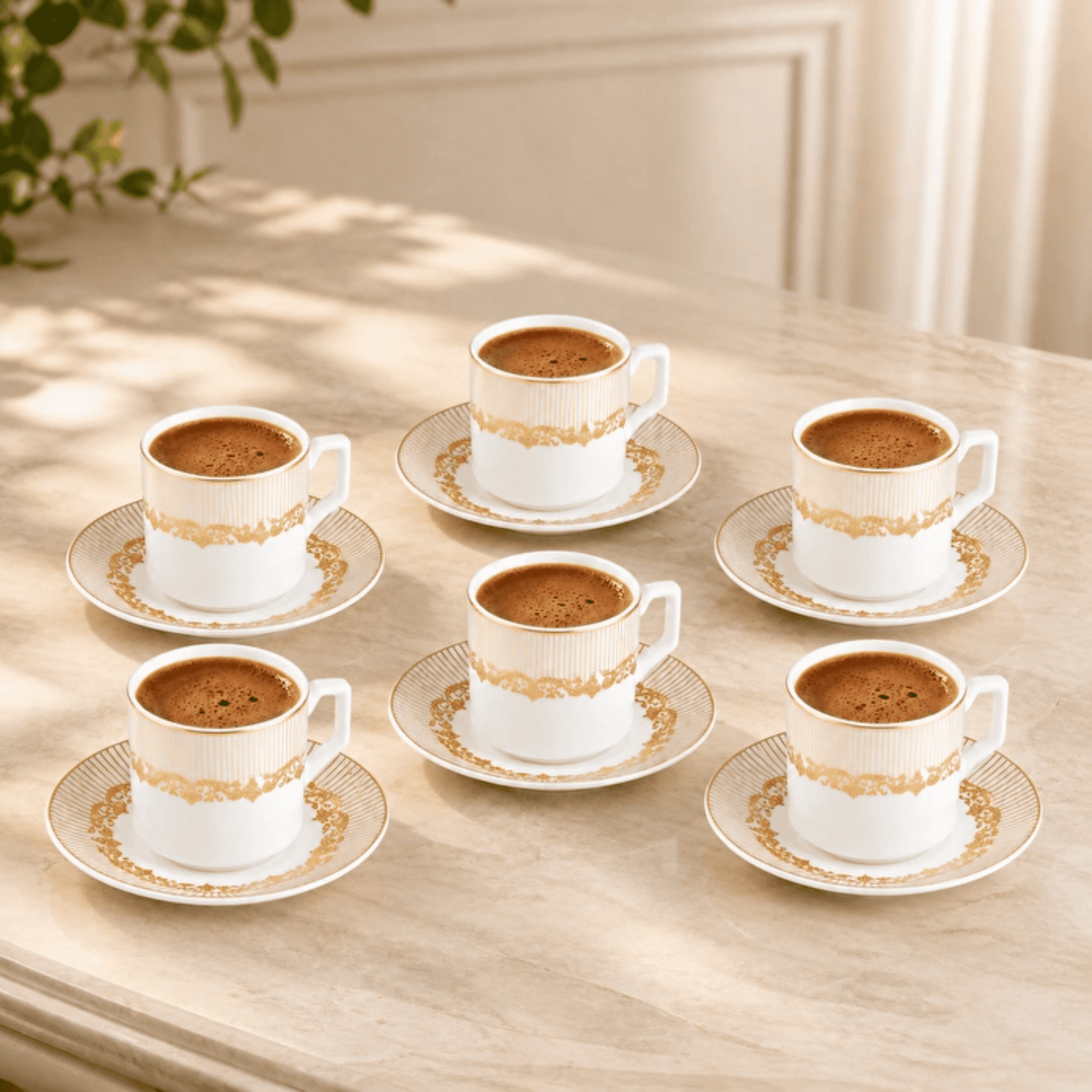 KARACA SERVICE A CAFE VILDAN | 100 ML | 12 PIECES | 6 PERSONNES