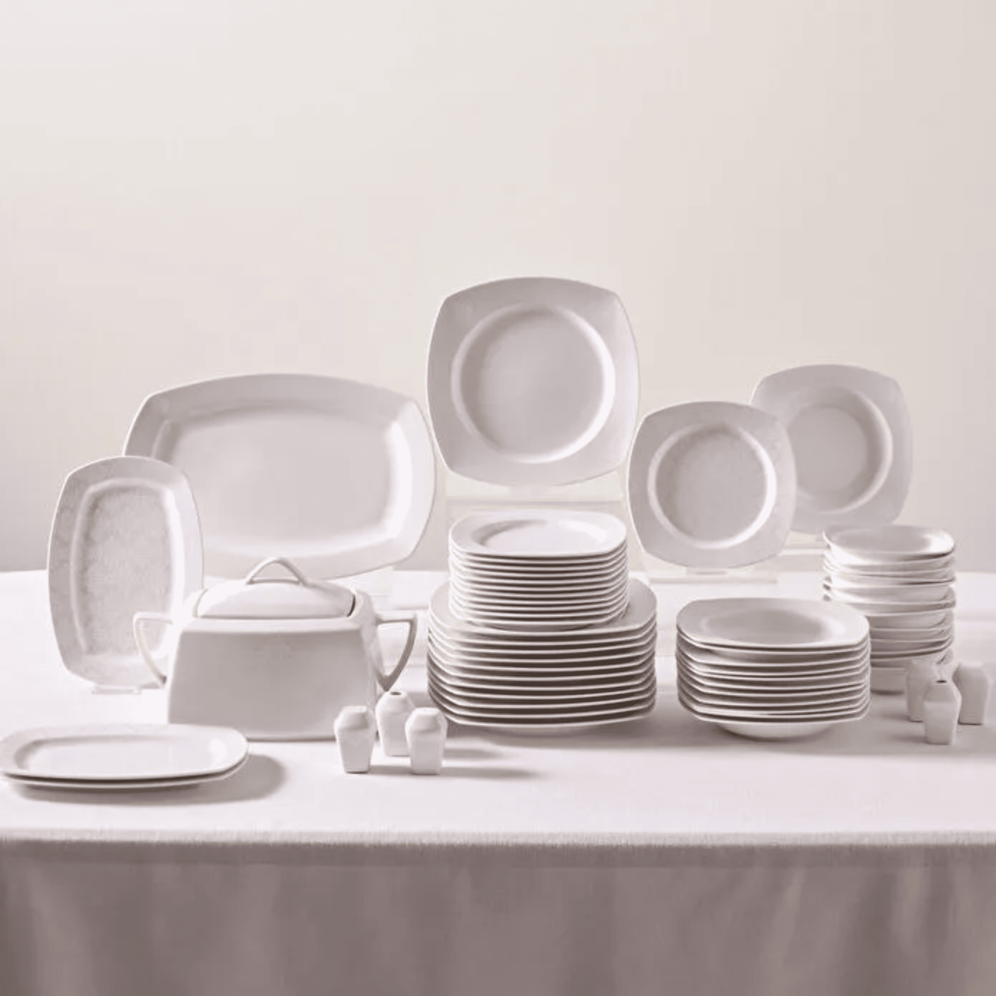 KARACA SERVICE DE TABLE BONE DEREN | 60 PIECES | 12 PERSONNES
