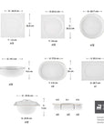 KARACA SERVICE DE TABLE FINE PEARL EXTRA NISH | 58 PIECES | 12 PERSONNES