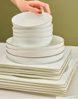 KARACA SERVICE DE TABLE FINE PEARL EXTRA NISH | 58 PIECES | 12 PERSONNES