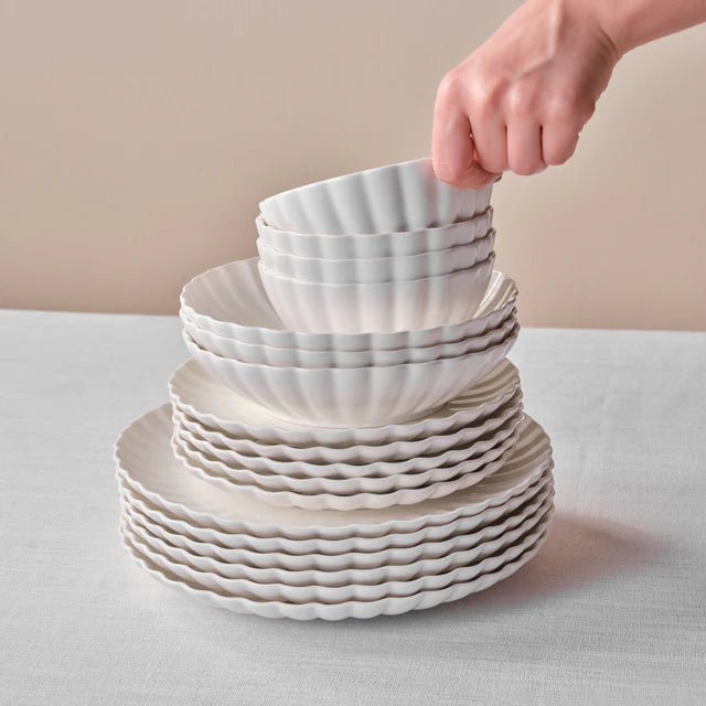 KARACA SERVICE DE TABLE UMBRELLA WHITE | 53 PIECES | 12 PERSONNES