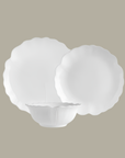 KARACA SERVICE DE TABLE WHITE FLOWER | 18 PIECES | 6 PERSONNES