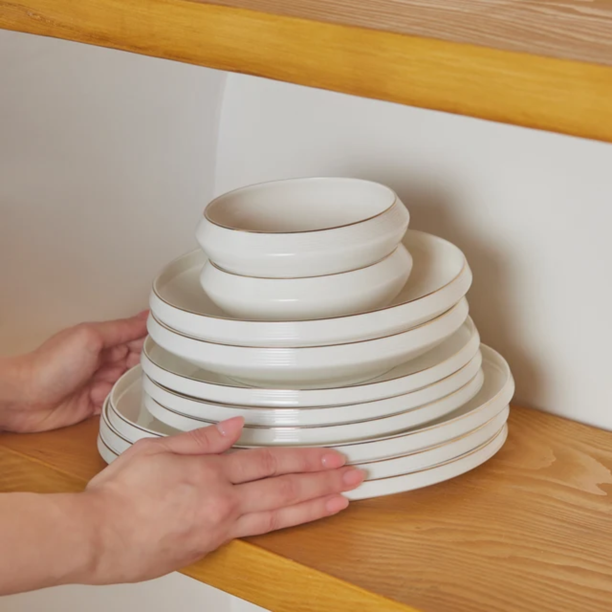 KARACA SERVICE DE TABLE BONE ARIS | 53 PIECES | 12 PERSONNES