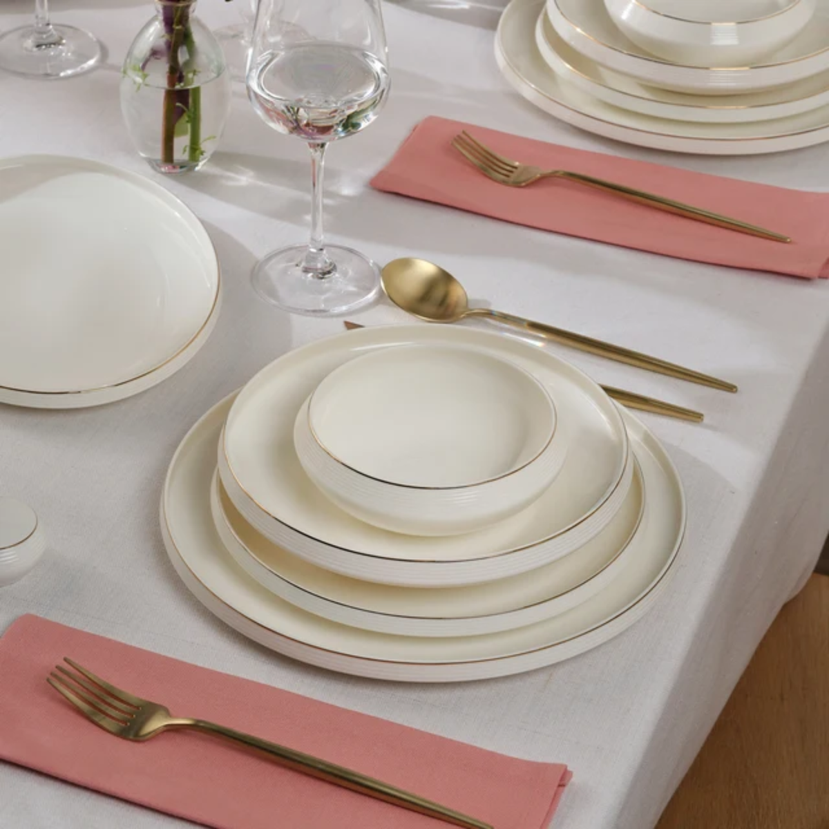 KARACA SERVICE DE TABLE BONE ARIS | 53 PIECES | 12 PERSONNES