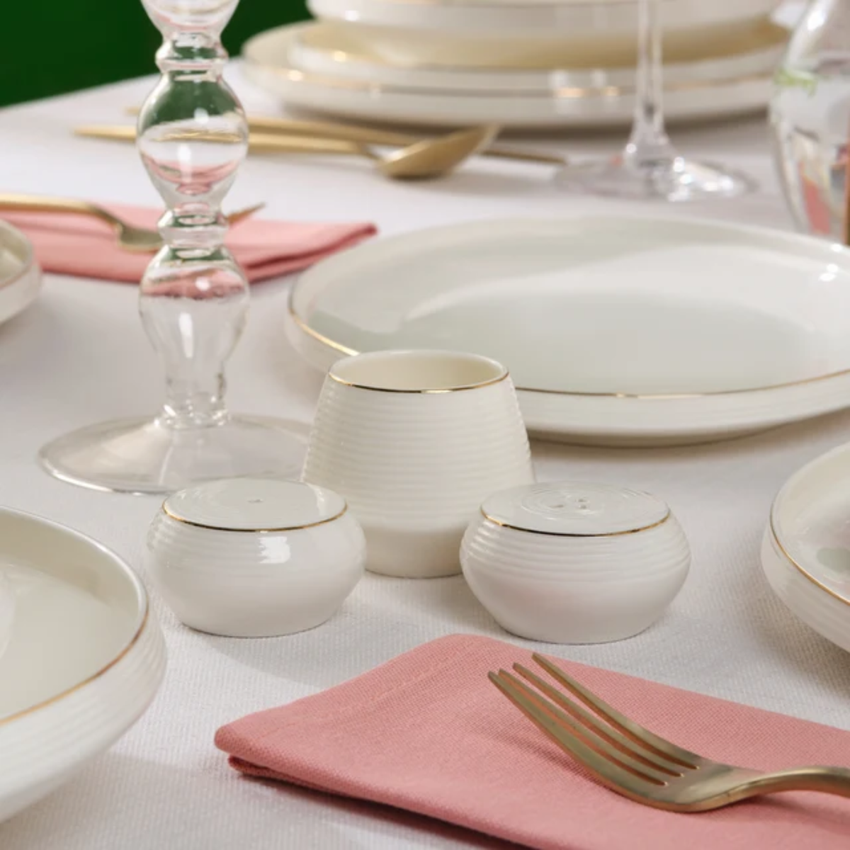 KARACA SERVICE DE TABLE BONE ARIS | 53 PIECES | 12 PERSONNES