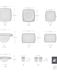KARACA SERVICE DE TABLE FINE PEARL NEKLUS | 58 PIECES | 12 PERSONNES