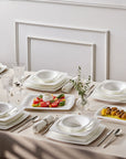KARACA SERVICE DE TABLE FINE PEARL HELEN | 58 PIECES | 12 PERSONNES