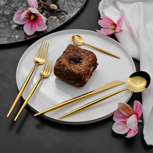 KARACA ENSEMBLE DE COUVERTS JUPITER SHINY GOLD 60 PIECES 12 PERSONNES