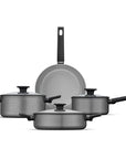 KARACA BATTERIE DE CUISINE ICONIC GRIS 7 PIECES