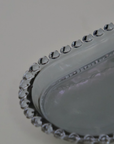 KARACA GLORY ANTHRACITE OVAL GLASS PLATE 25CM